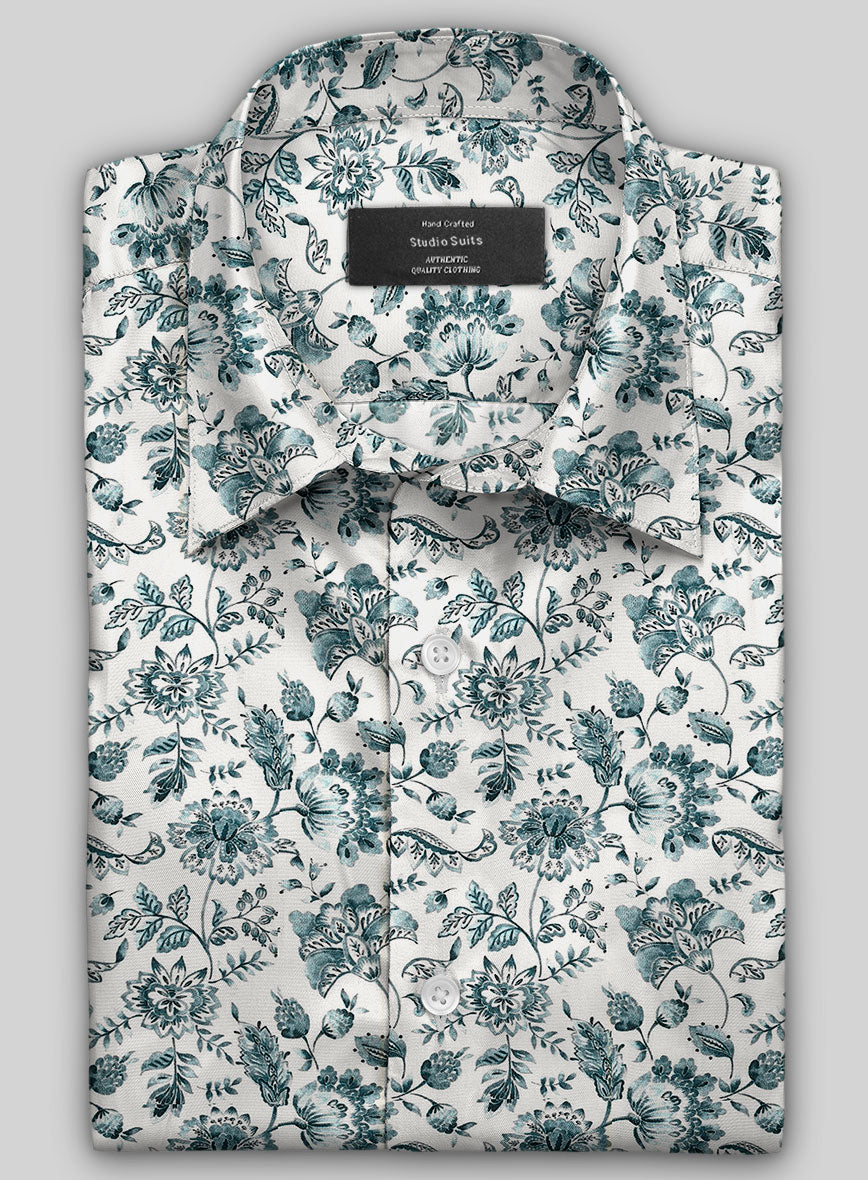 Azurette Silk Cotton Shirt - StudioSuits