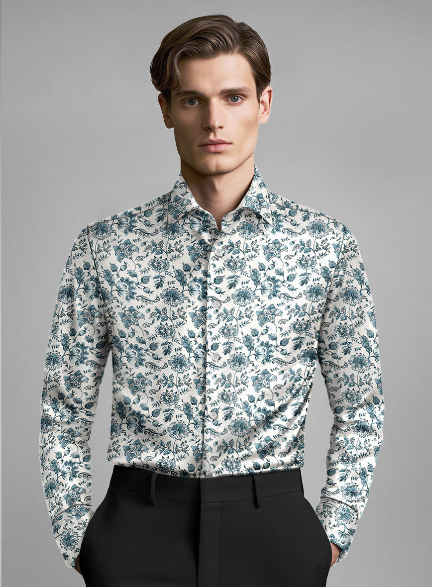 Azurette Silk Cotton Shirt - StudioSuits