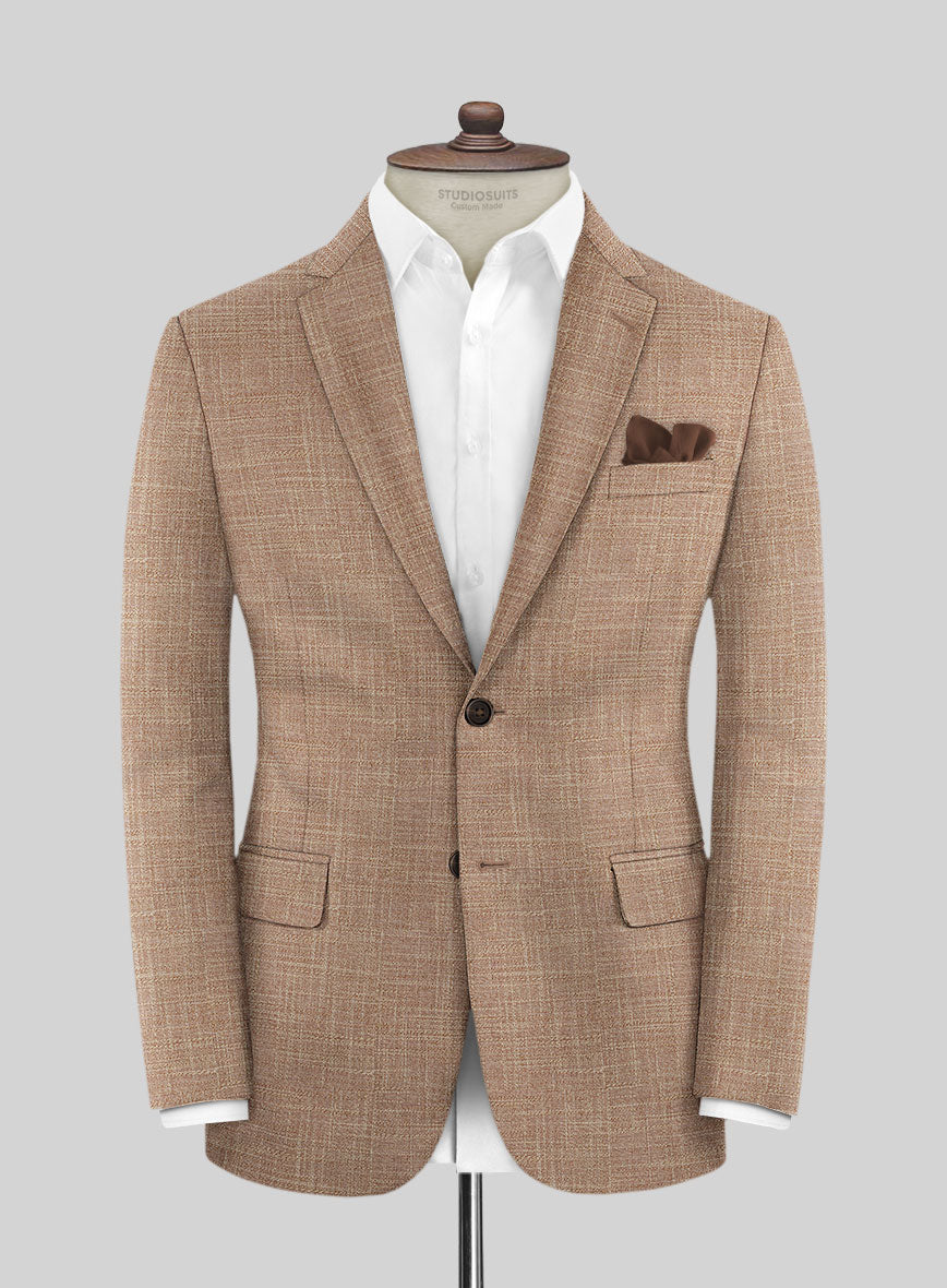 Bamboo Wool Saddle Brown Jacket - StudioSuits