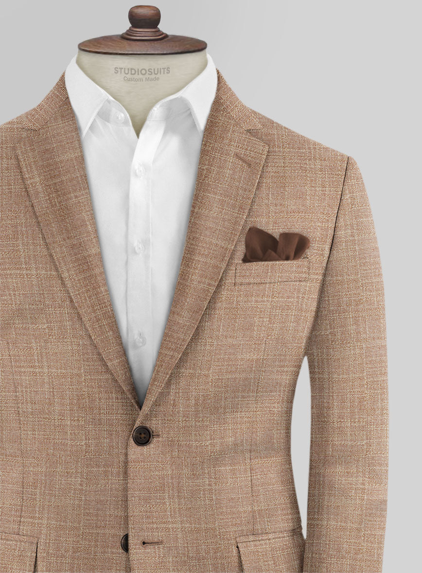 Bamboo Wool Saddle Brown Jacket - StudioSuits