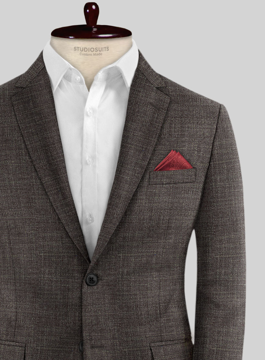 Bamboo Wool Umber Brown Jacket - StudioSuits