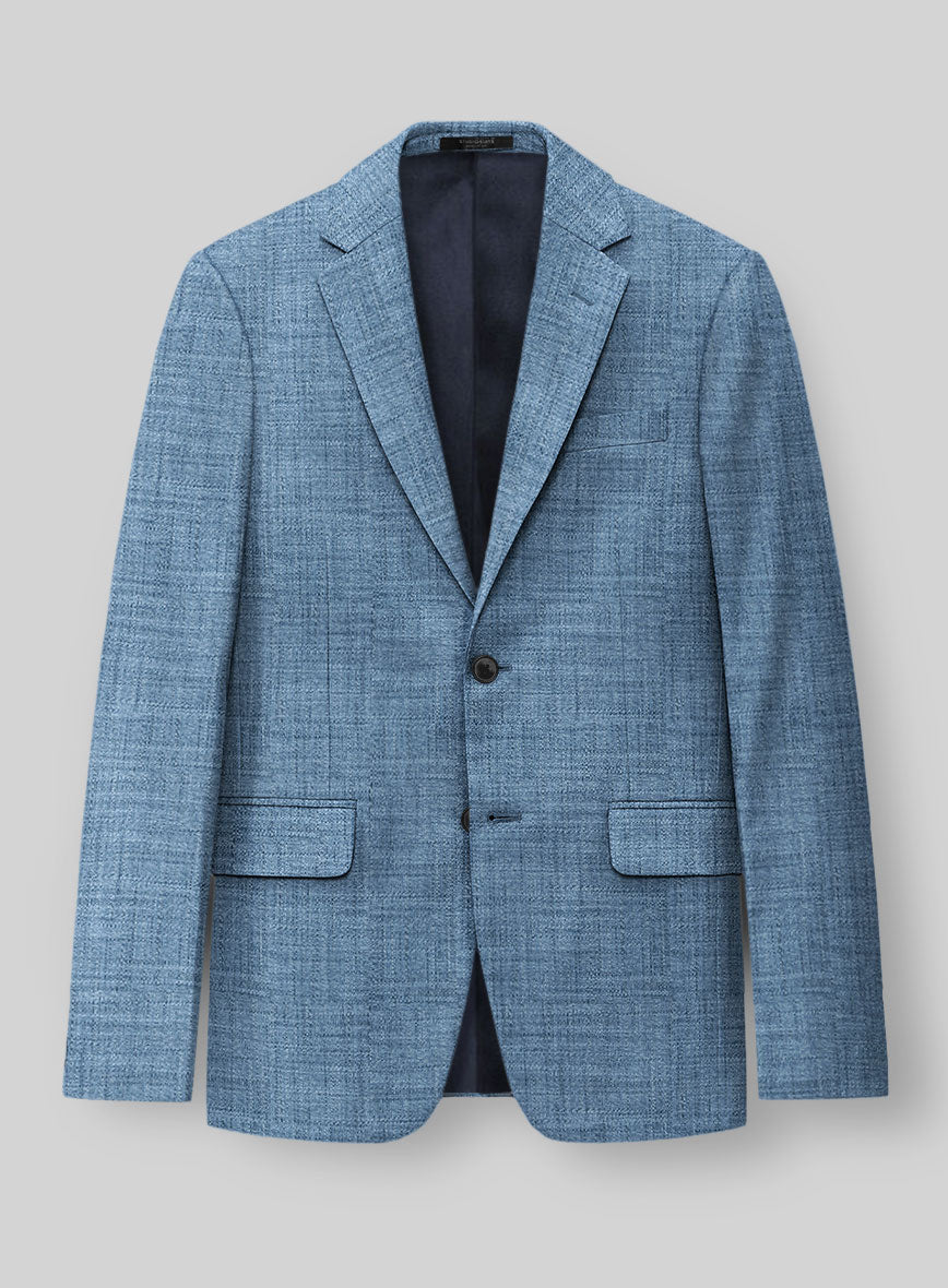 Bamboo Wool French Blue Jacket - StudioSuits