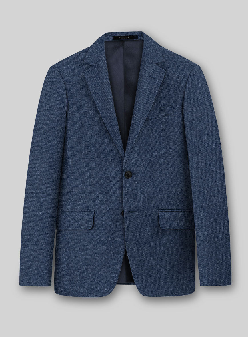 Bamboo Wool Blue Jacket - StudioSuits