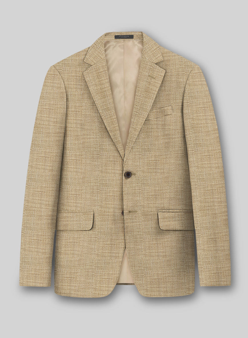 Bamboo Wool Buffed Beige Suit - StudioSuits