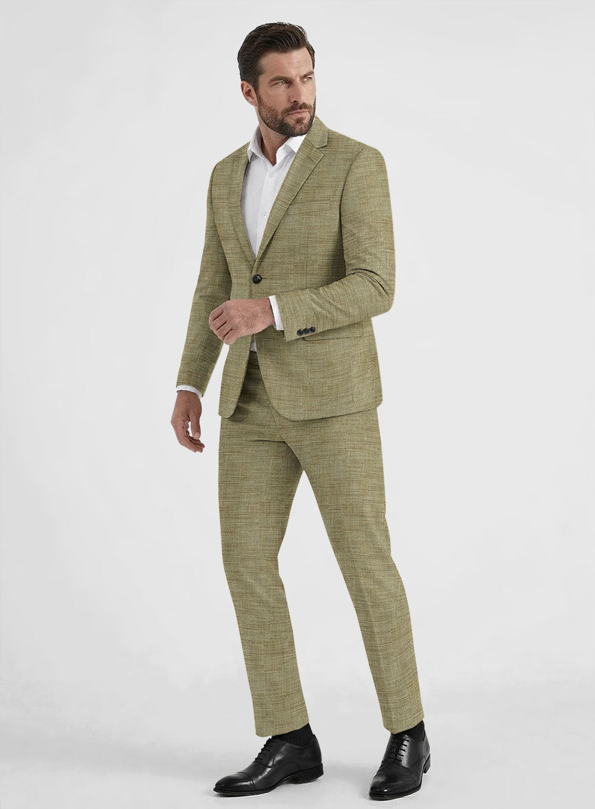 Bamboo Wool Canary Green Suit - StudioSuits