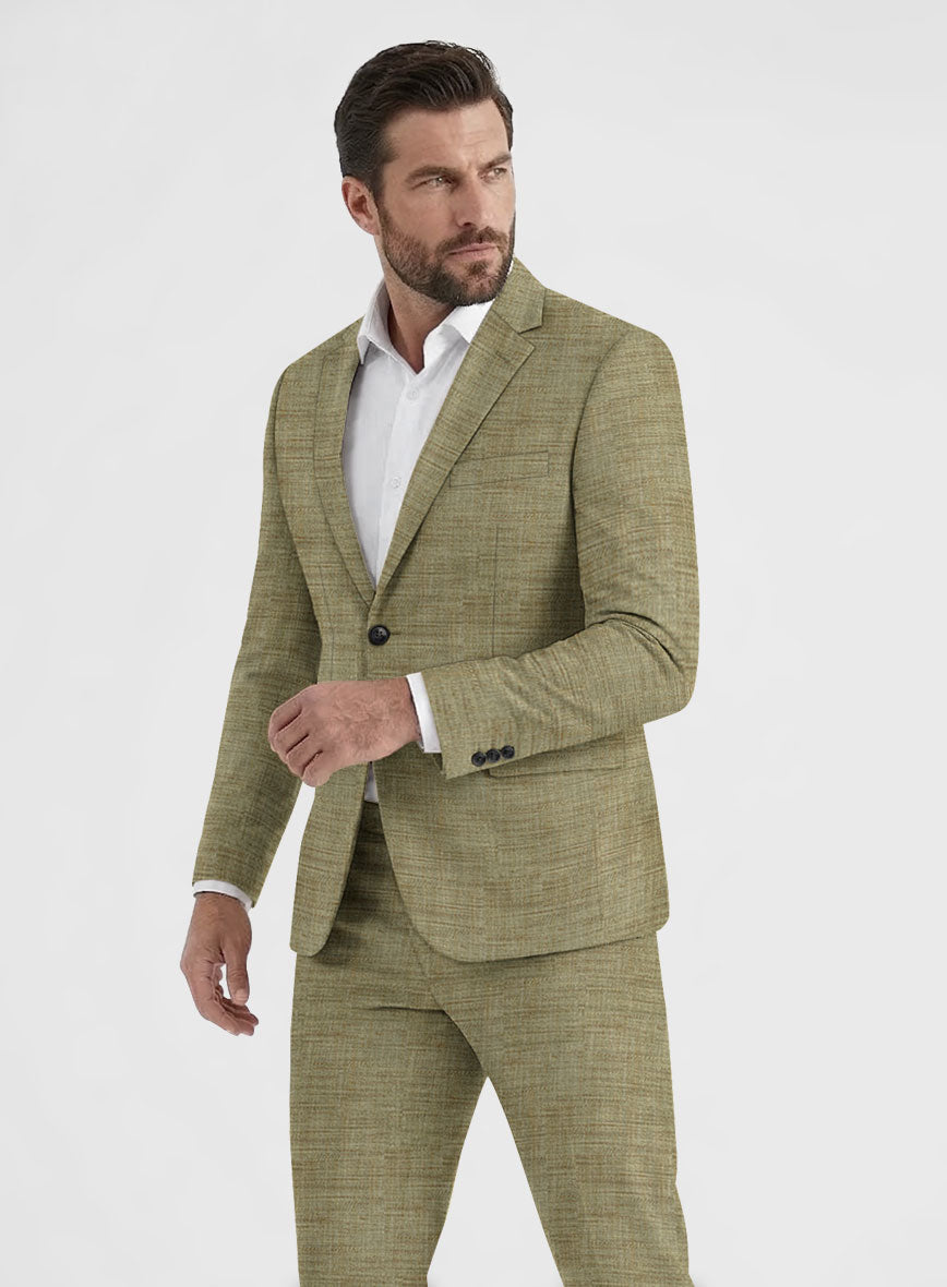 Bamboo Wool Canary Green Suit - StudioSuits