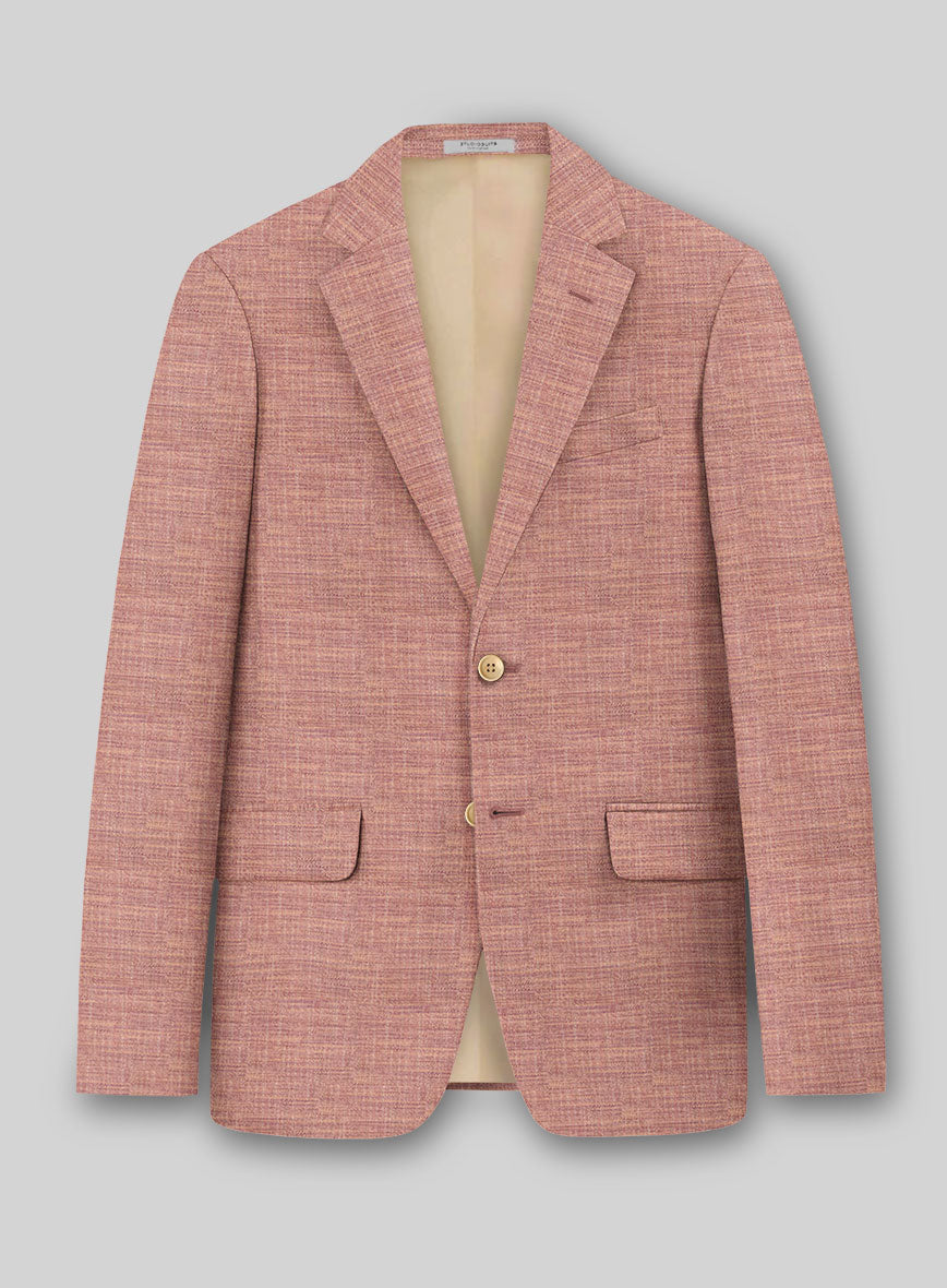 Bamboo Wool Caramine Pink Suit - StudioSuits