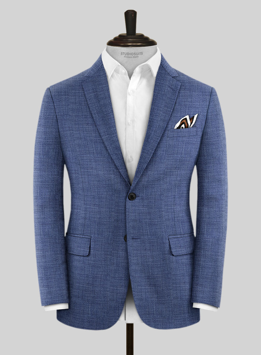 Bamboo Wool Cobalt Blue Jacket - StudioSuits