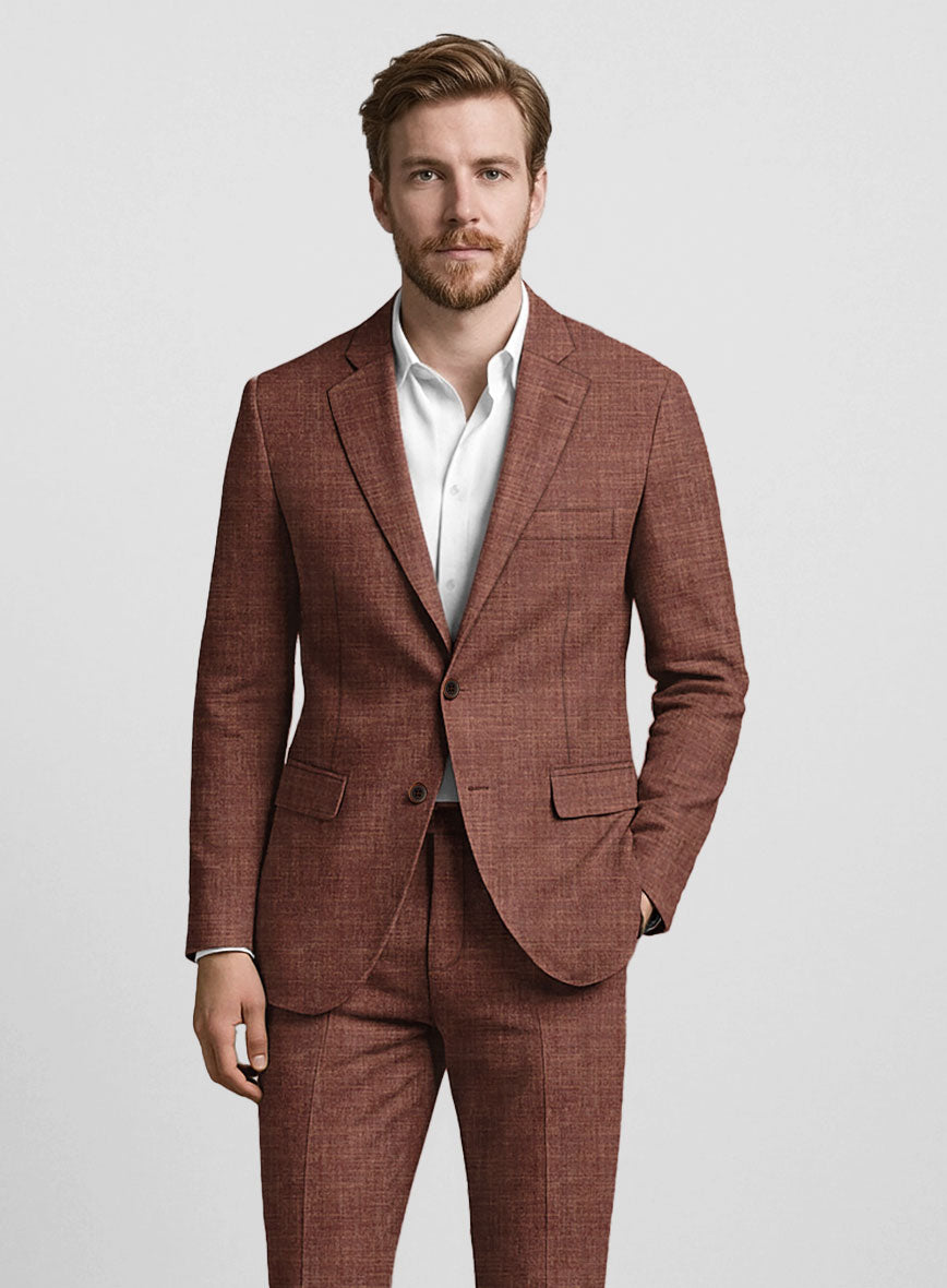 Bamboo Wool Rust Brown Jacket - StudioSuits