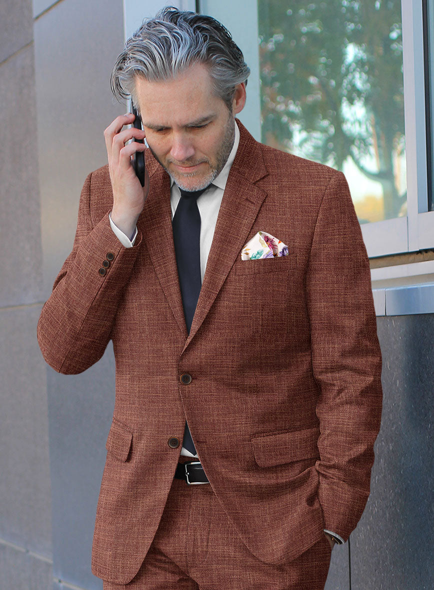 Bamboo Wool Rust Brown Jacket - StudioSuits