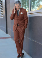 Bamboo Wool Rust Brown Suit - StudioSuits