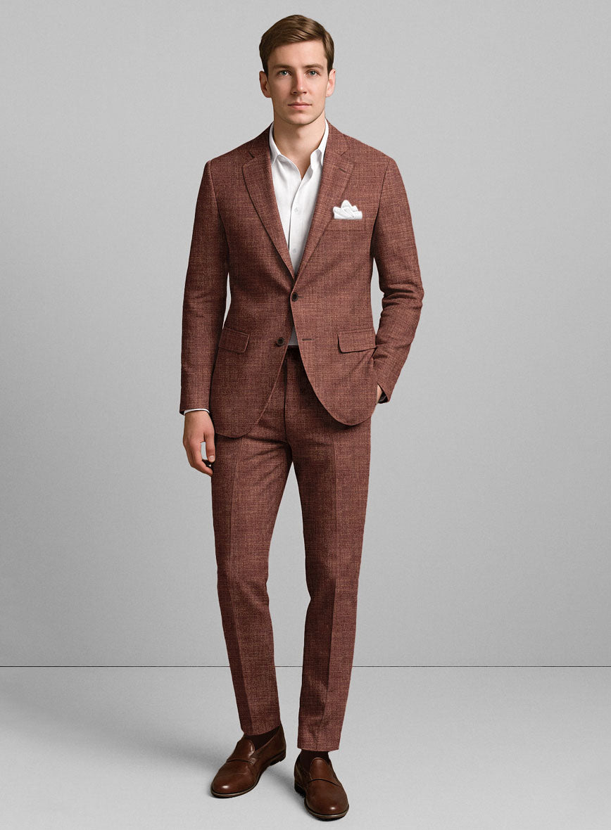 Bamboo Wool Rust Brown Suit - StudioSuits