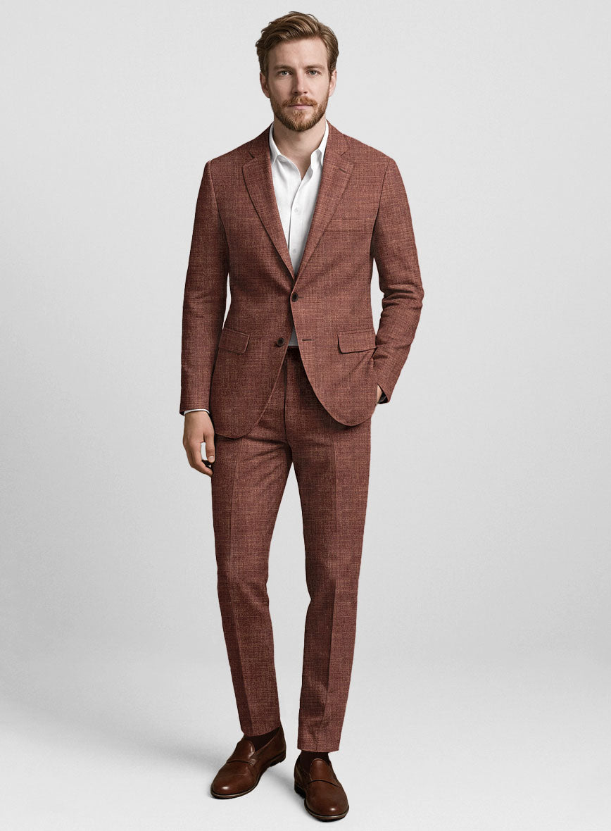 Bamboo Wool Rust Brown Suit - StudioSuits
