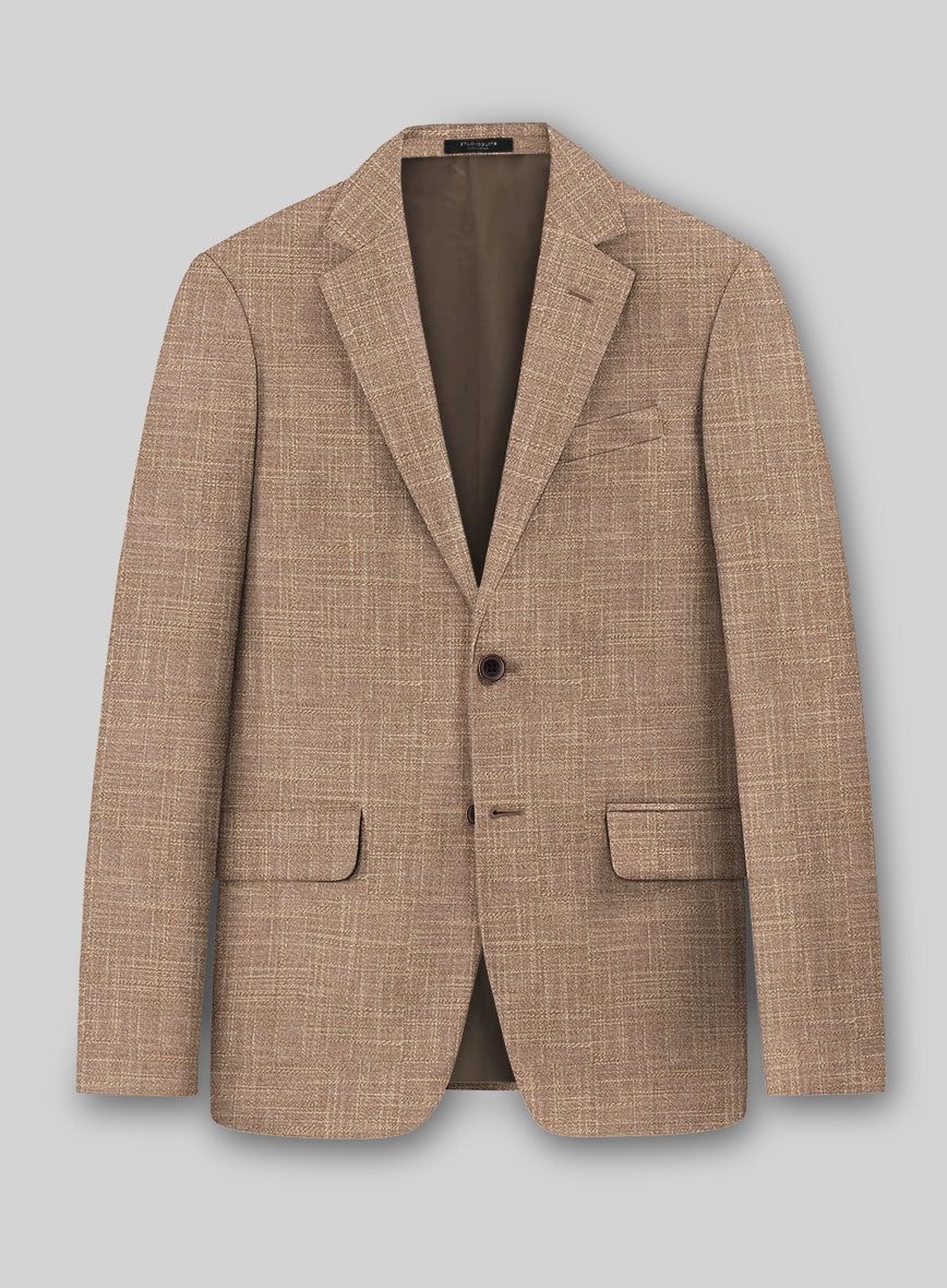 Bamboo Wool Saddle Brown Jacket - StudioSuits