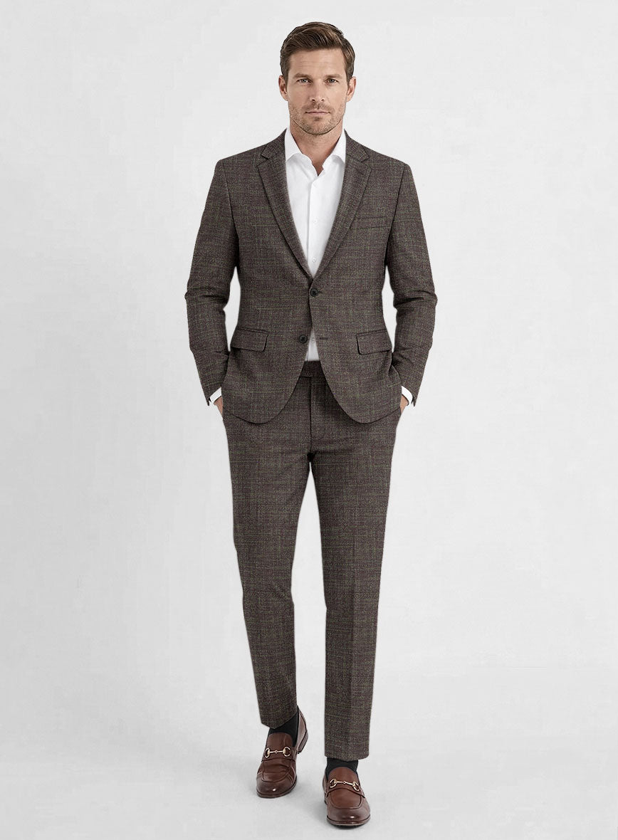Bamboo Wool Umber Brown Suit - StudioSuits