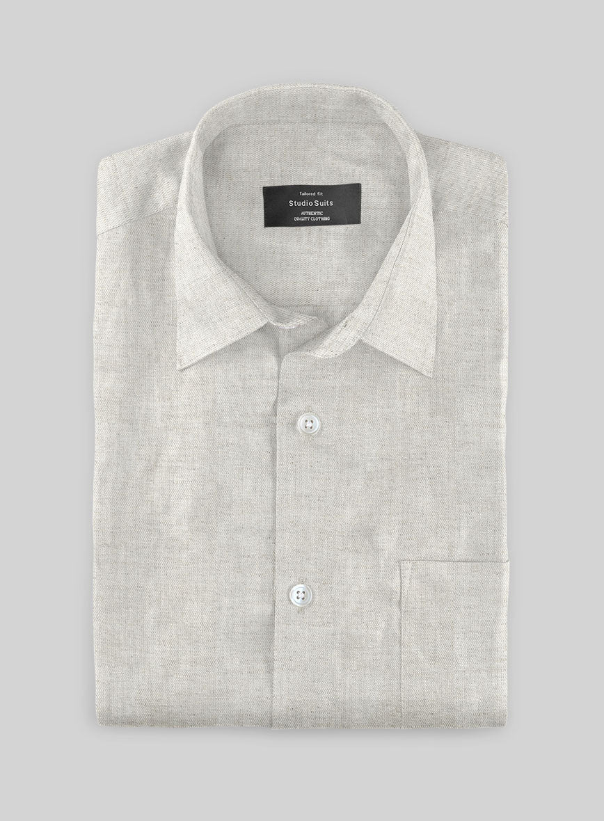 Barn Beige Cotton Linen Shirt - StudioSuits