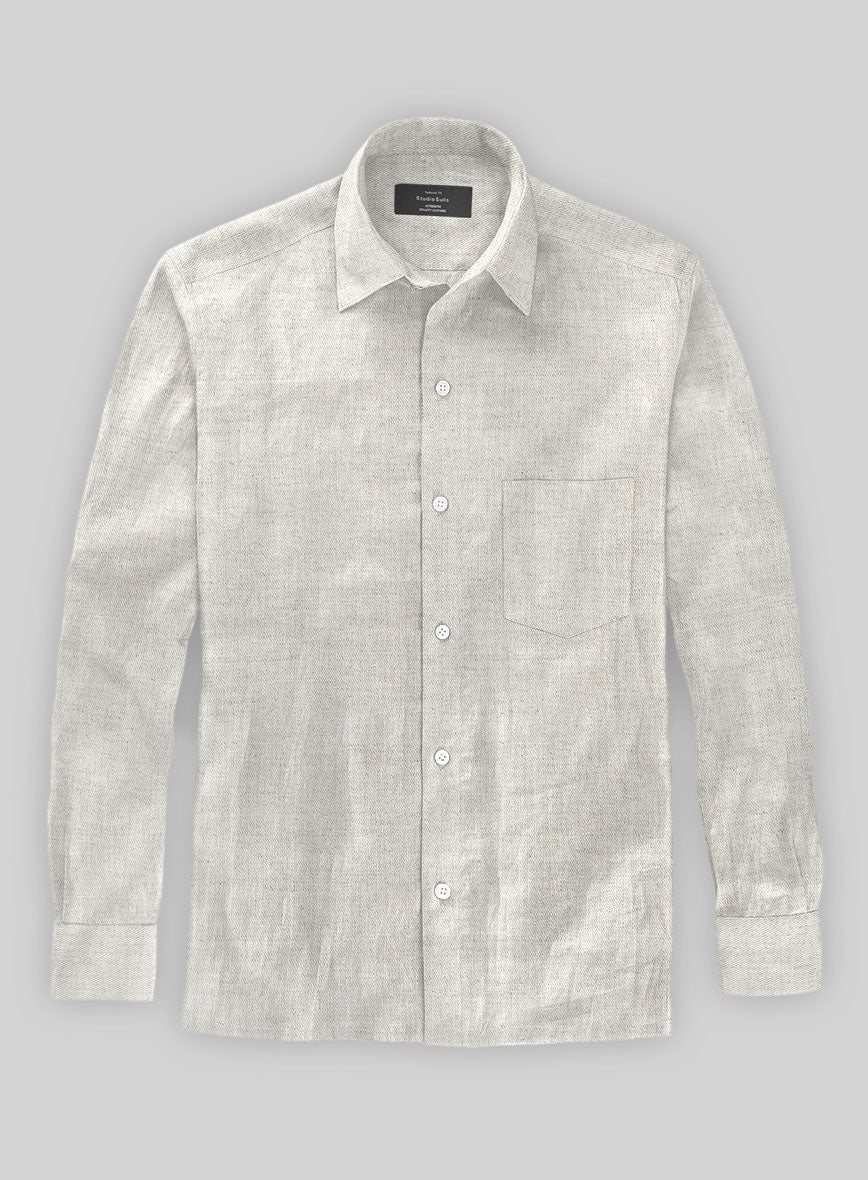 Barn Beige Cotton Linen Shirt - StudioSuits