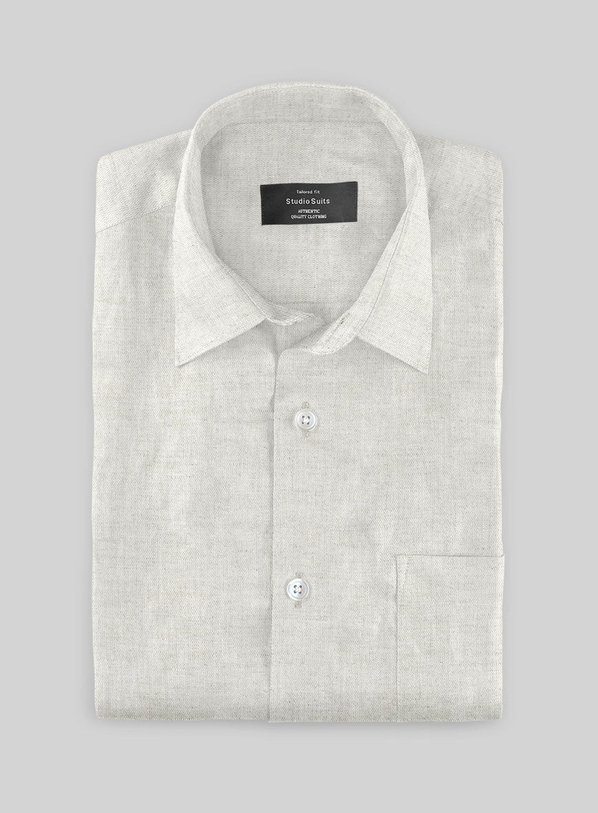 Barn Beige Cotton Linen Shirt - StudioSuits