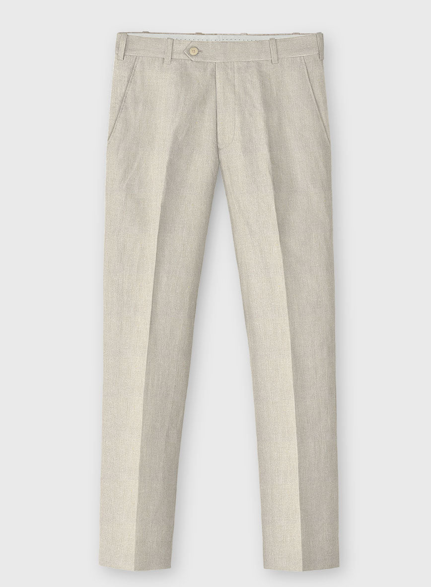 Barn Beige Linen Double Breasted Suit - StudioSuits