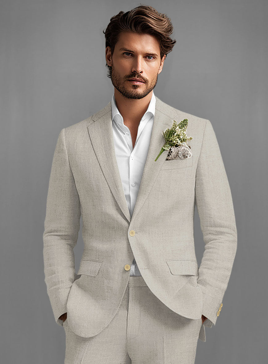 Barn Beige Linen Jacket - StudioSuits