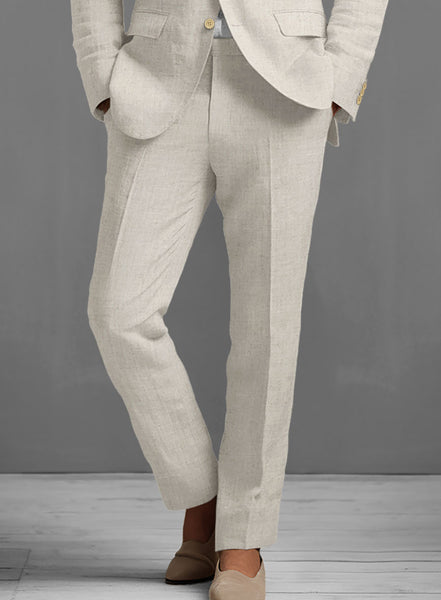 Barn Beige Linen Pants – StudioSuits