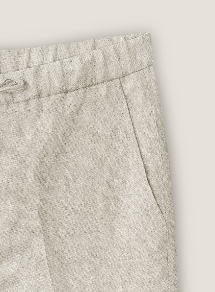 Barn Beige Linen Shorts - StudioSuits