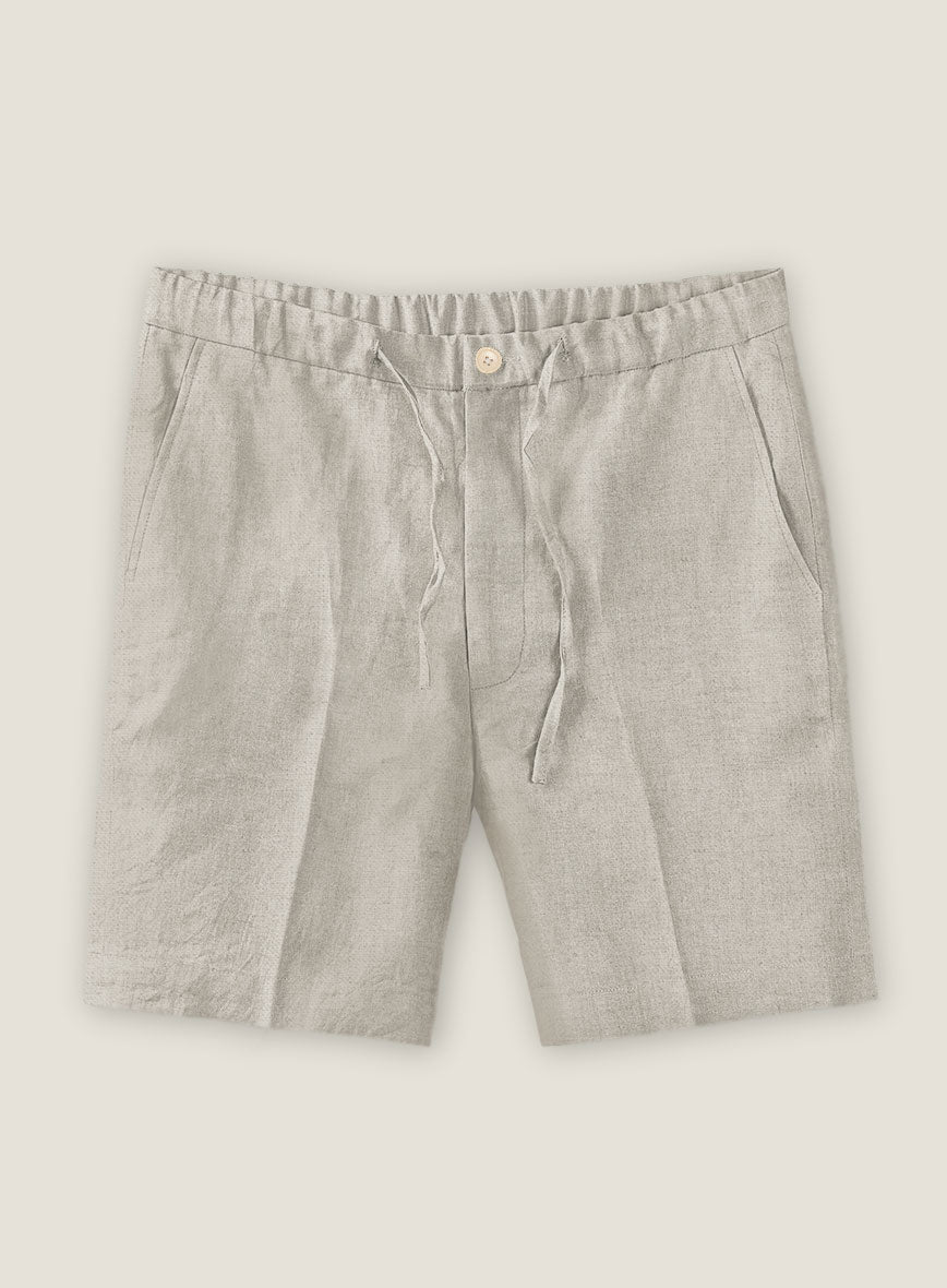 Barn Beige Linen Shorts - StudioSuits