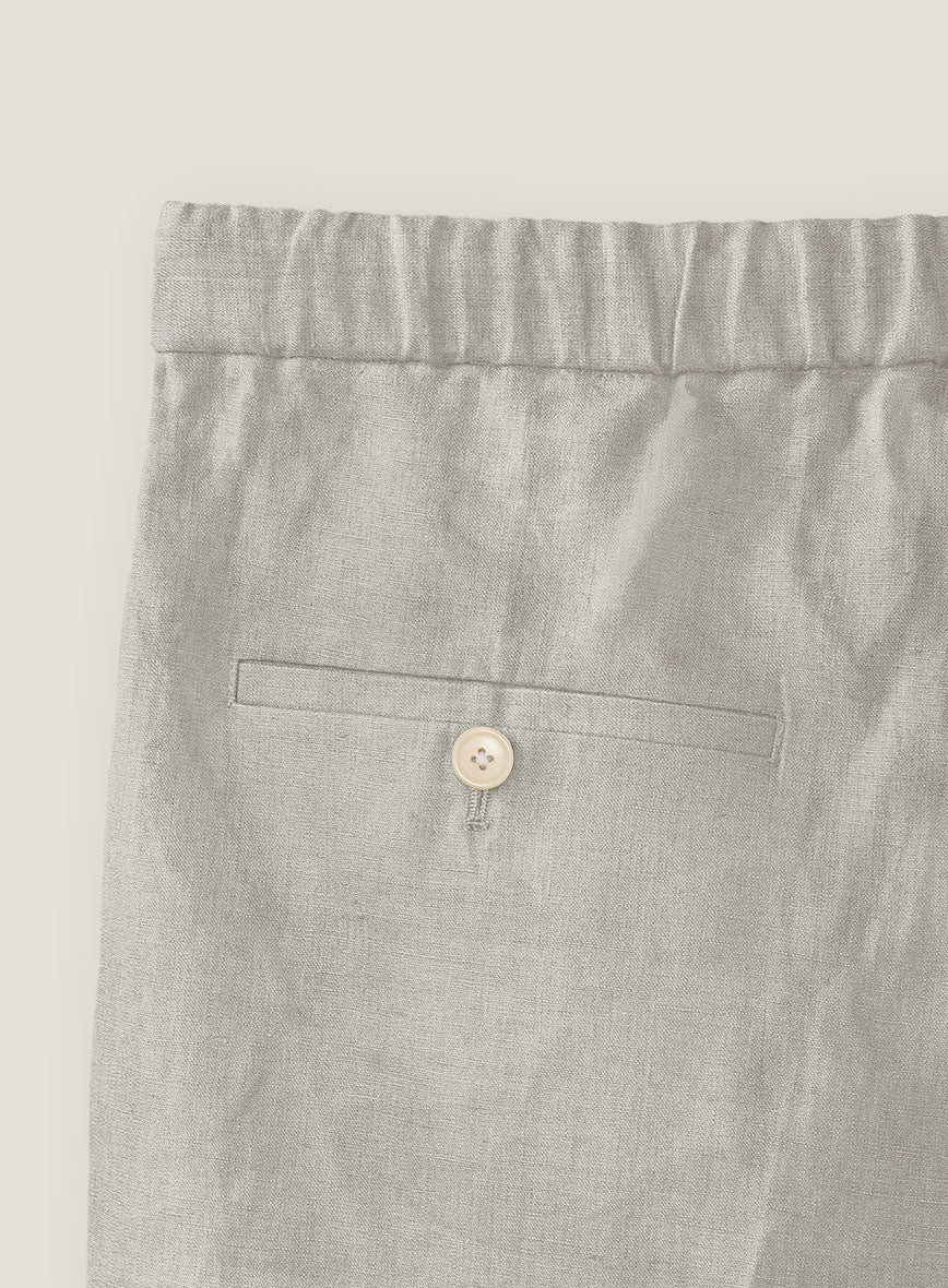 Barn Beige Linen Shorts - StudioSuits