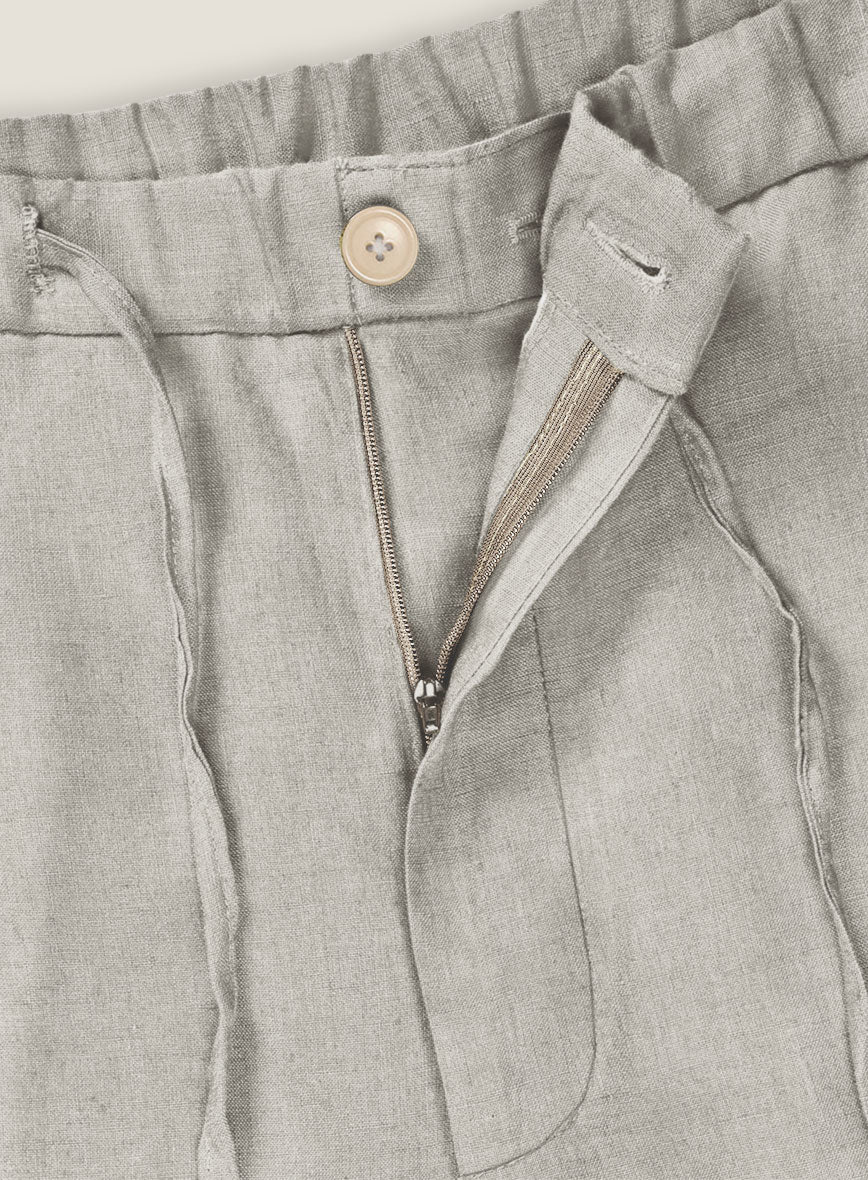 Barn Beige Linen Shorts - StudioSuits