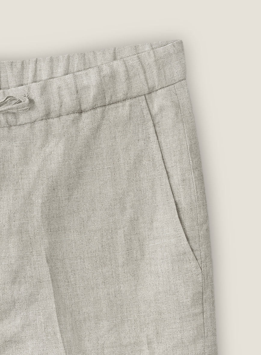 Barn Beige Linen Shorts - StudioSuits