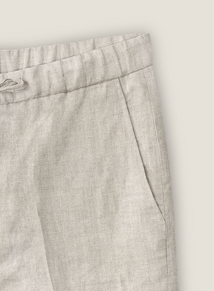Barn Beige Linen Shorts - StudioSuits