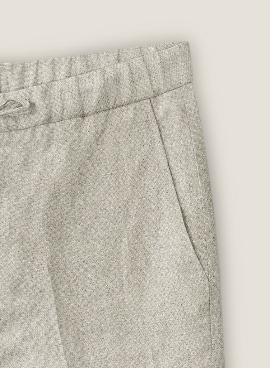 Barn Beige Linen Shorts - StudioSuits