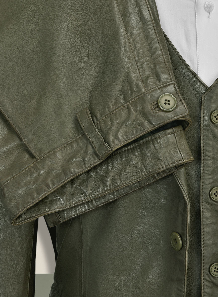 Basicallo Green Leather Suit - StudioSuits