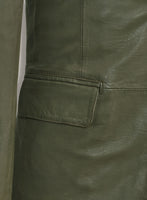 Basicallo Green Leather Suit - StudioSuits