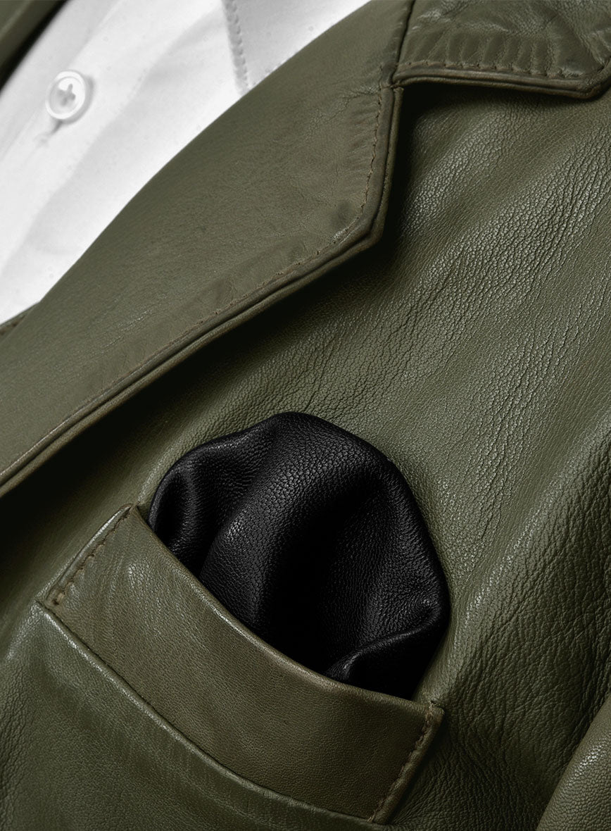 Basicallo Green Leather Suit - StudioSuits