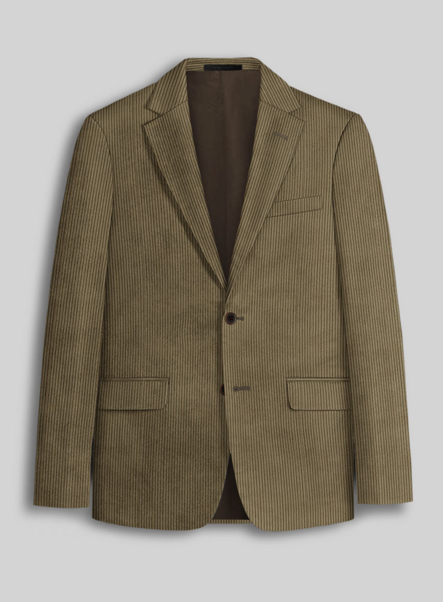 Dark Beige Corduroy Jacket - StudioSuits