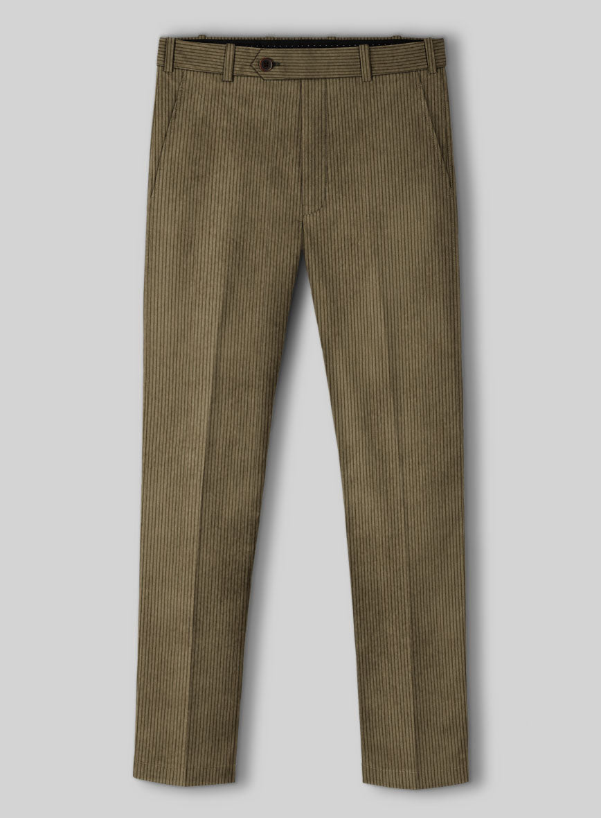 Dark Beige Corduroy Pants - StudioSuits