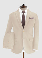 Beige Cotton Power Stretch Chino Suit - StudioSuits