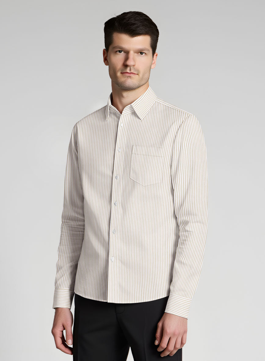 Beigecrest Stripe Cotton Shirt - StudioSuits
