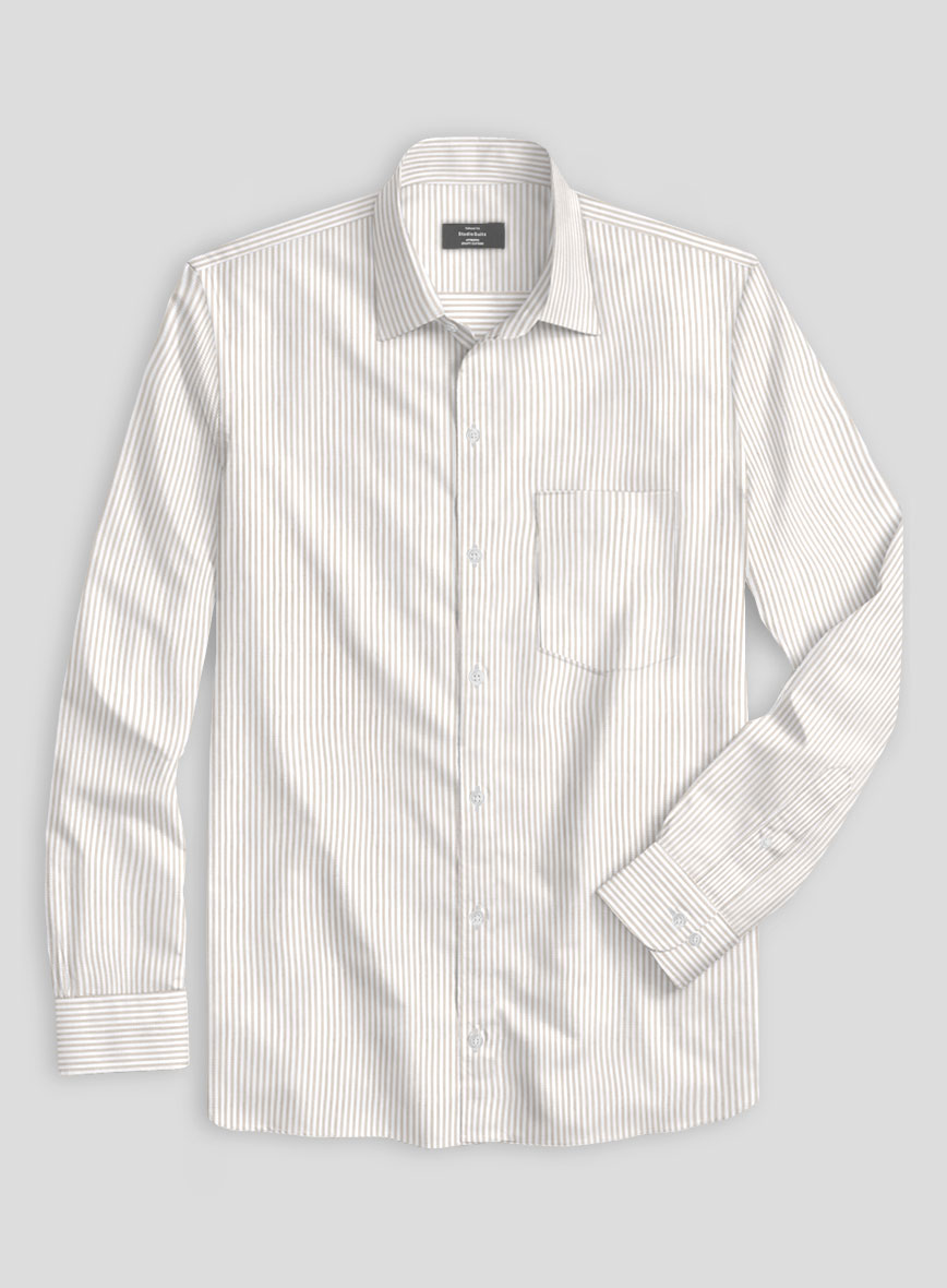 Beigecrest Stripe Cotton Shirt - StudioSuits