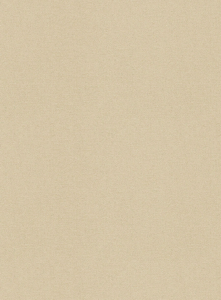Washed Beige Feather Cotton Canvas Stretch Chino Pants - StudioSuits