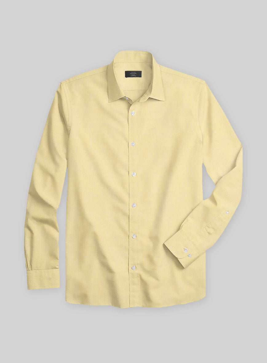 Beige Luxury Twill Shirt - StudioSuits
