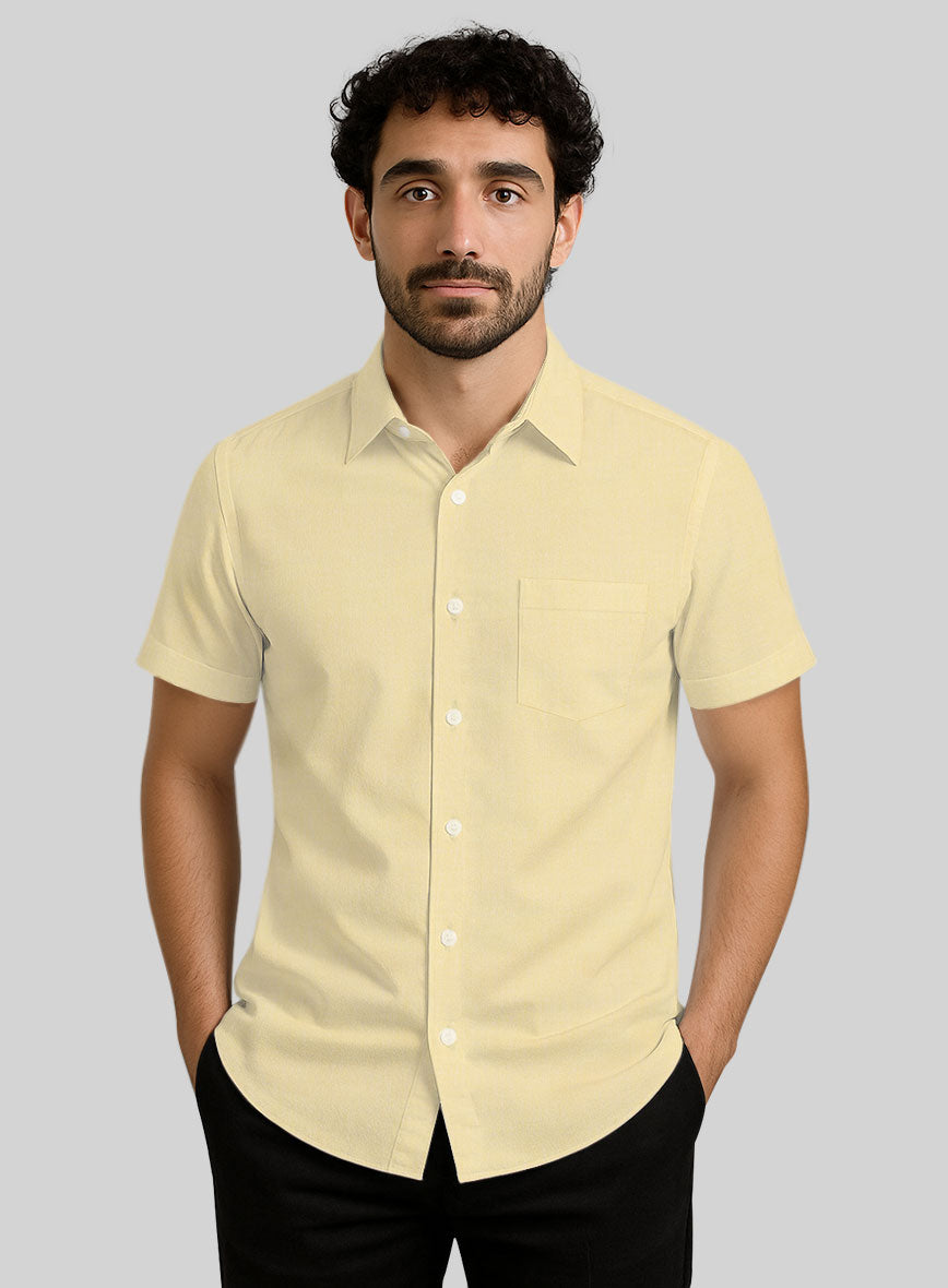 Beige Luxury Twill Shirt - StudioSuits