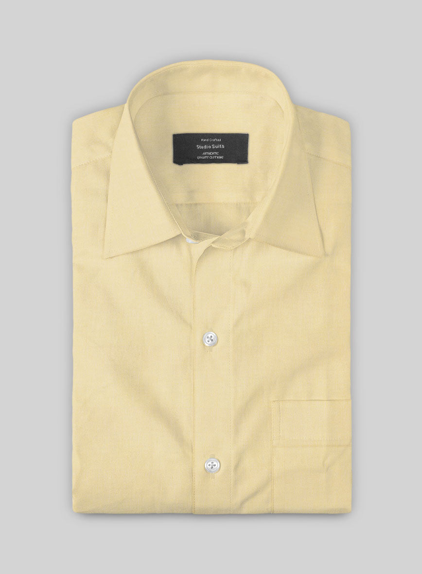 Beige Luxury Twill Shirt - StudioSuits