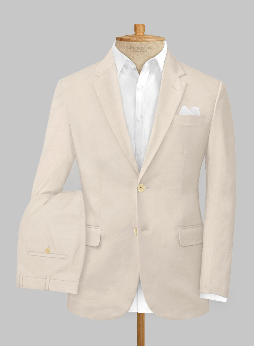 Beige Stretch Chino Suit - StudioSuits