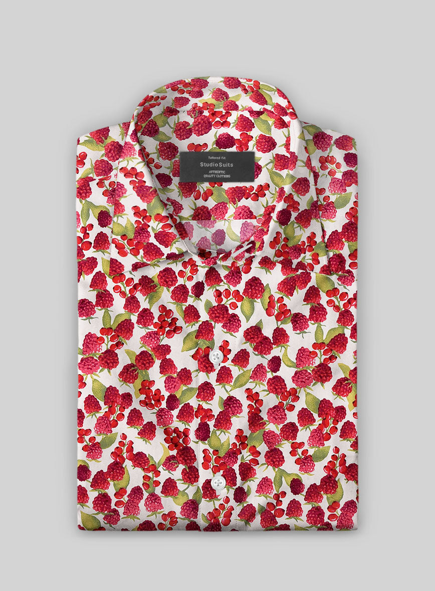 Berry Burst Cotton Shirt - StudioSuits