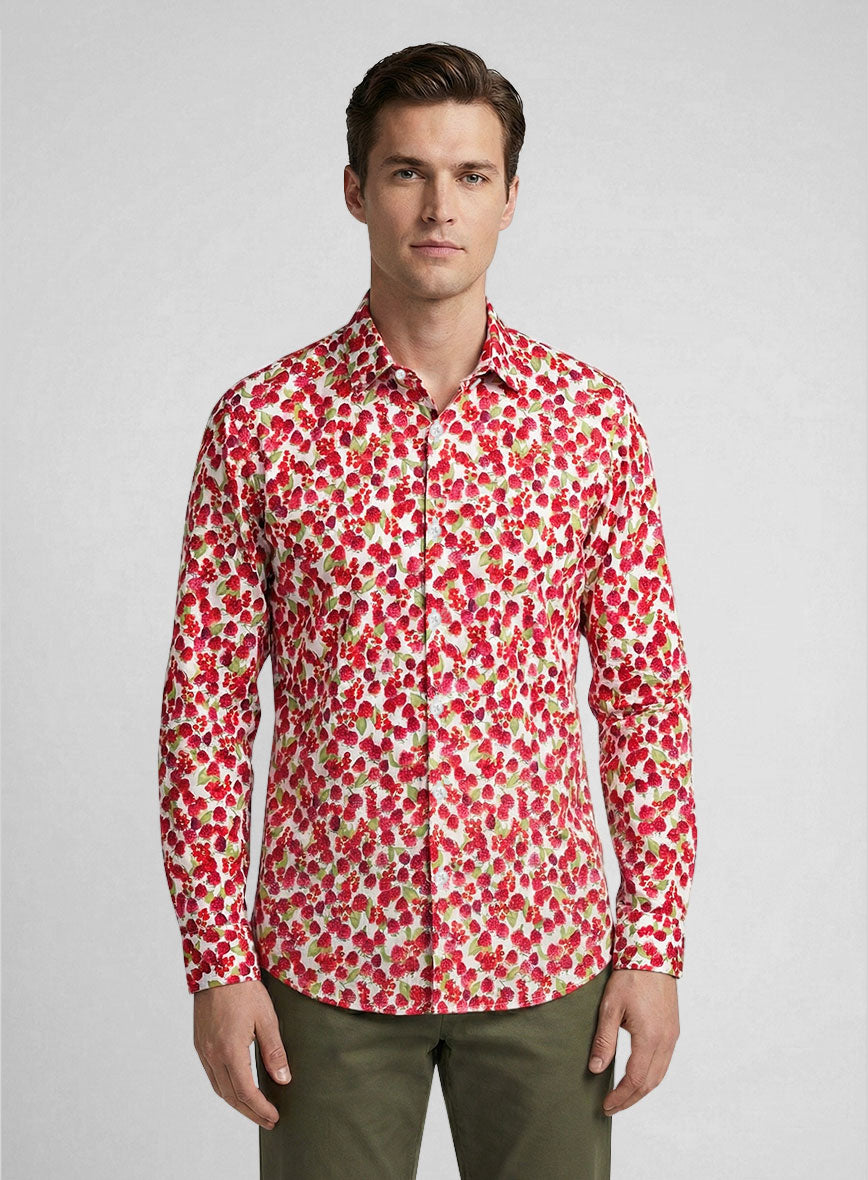 Berry Burst Cotton Shirt - StudioSuits