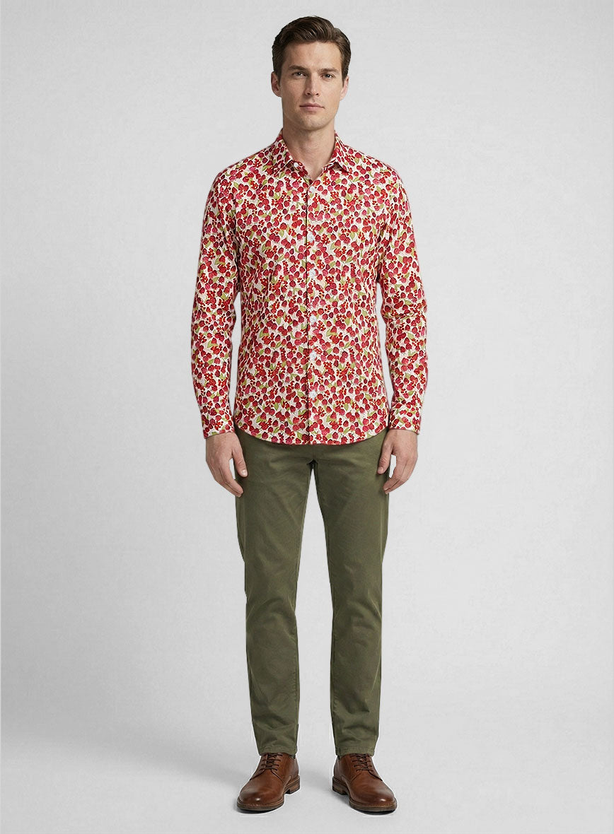 Berry Burst Cotton Shirt - StudioSuits