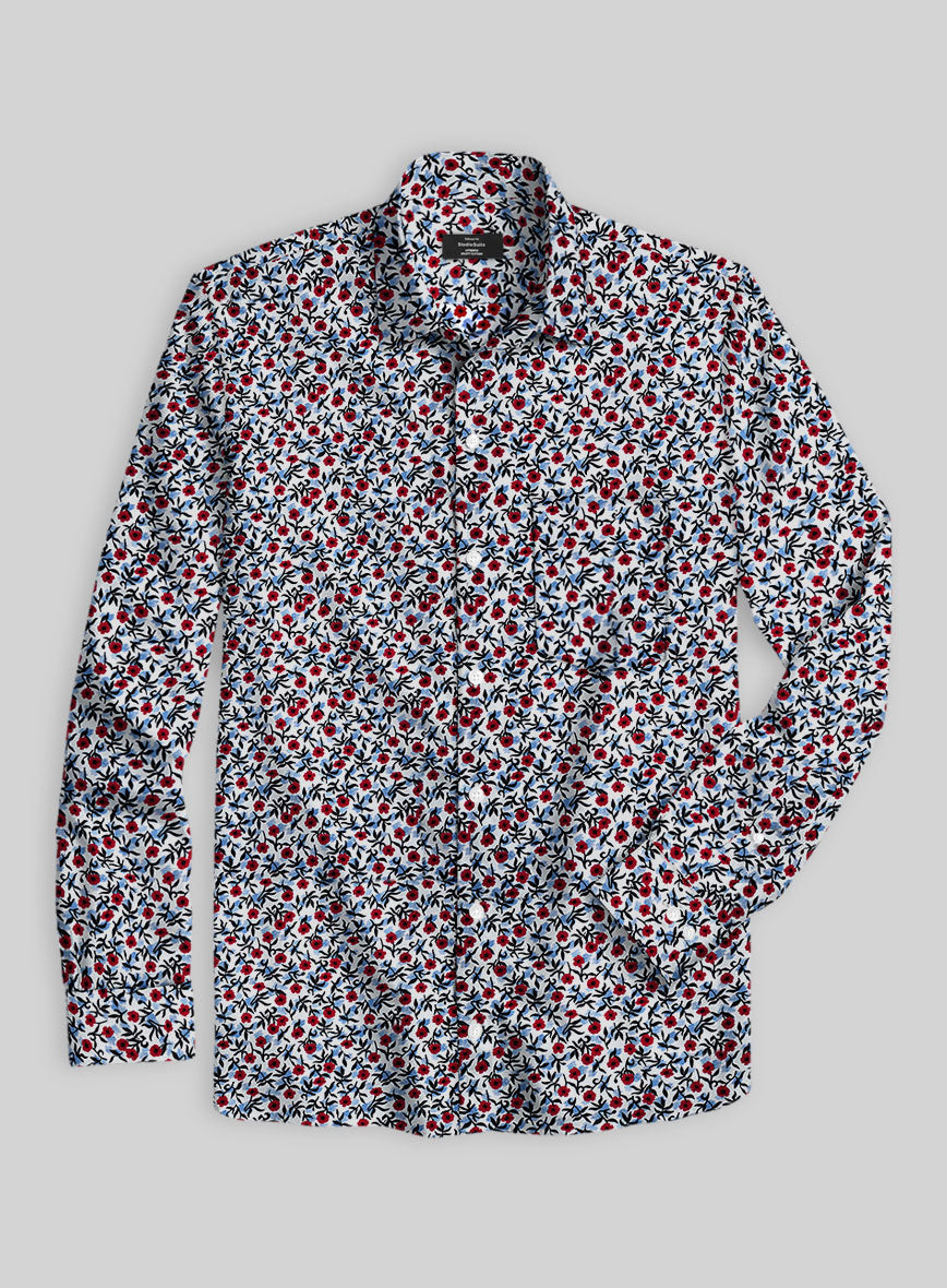 Berry Petal Cotton Shirt - StudioSuits