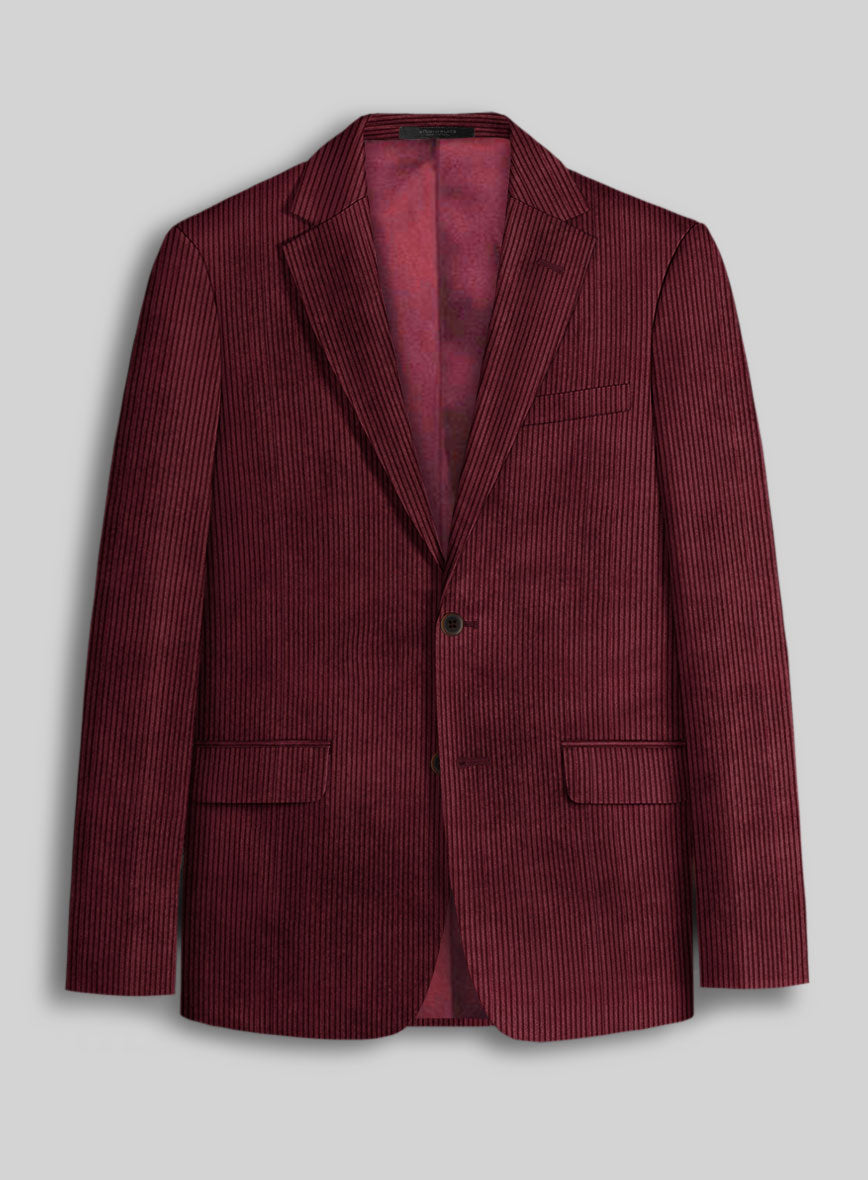 Berry Wine Corduroy Jacket - StudioSuits